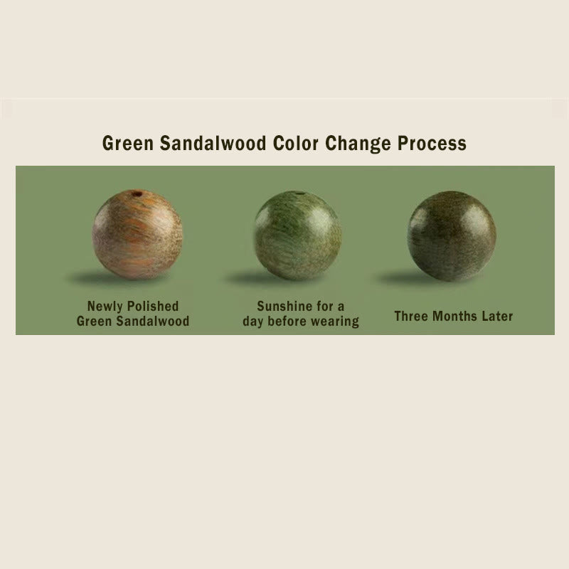 Buddha Stones Natural Green Sandalwood Bodhi Seed Soothing Bracelet Bracelet BS 14