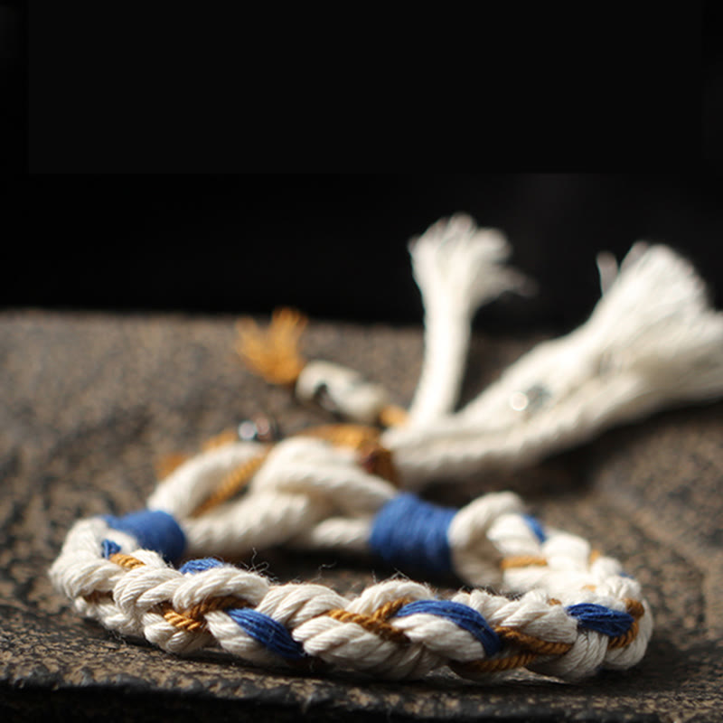 Buddha Stones Tibet Zakiram Goddess of Wealth Thangka Handmade Luck Bracelet Bracelet BS 6