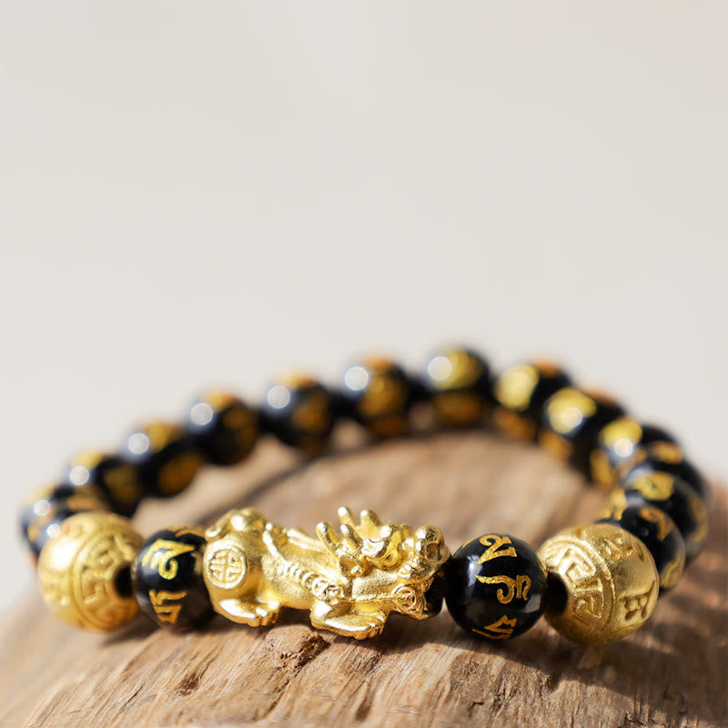 Foviel FengShui PiXiu Obsidian Wealth Bracelet