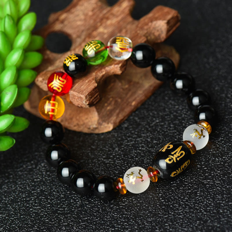 Buddha Stones Tibetan Black Onyx Luck Bracelet Bracelet BS 1