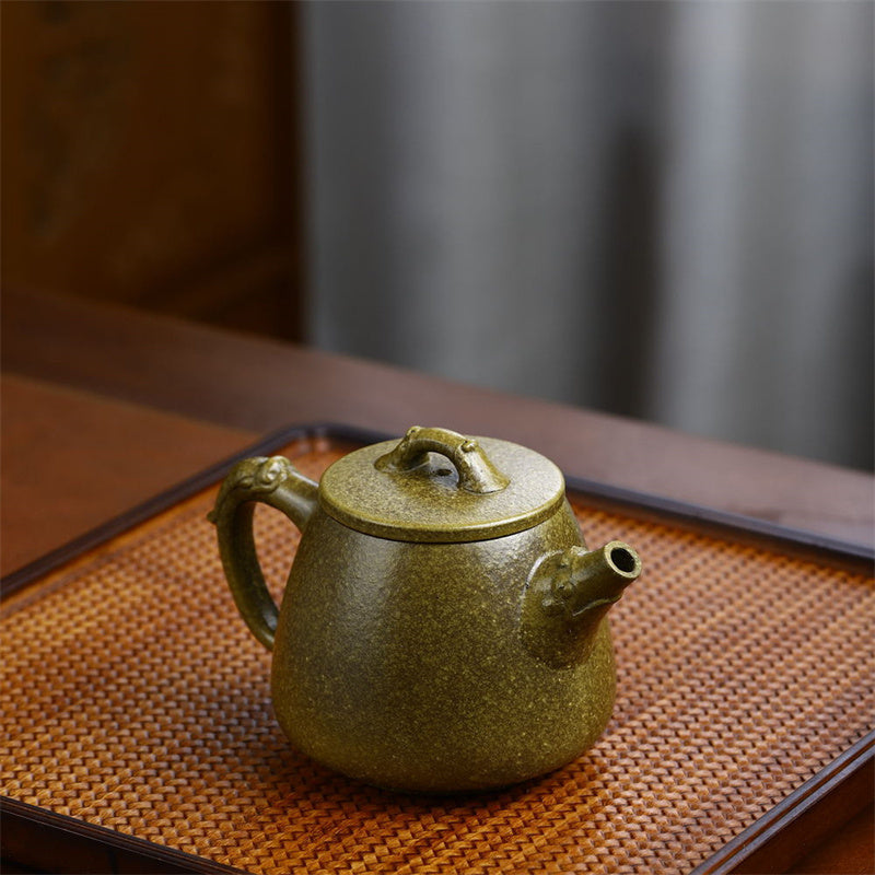 Buddha Stones Yixing Semi-handmade Yellow Green Purple Clay Kung Fu Teapot 240ml Teapot BS 2