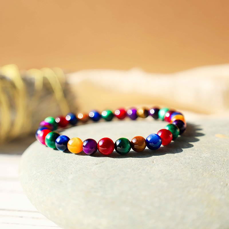 Bracelet Foviel en œil de tigre, résolution et courage