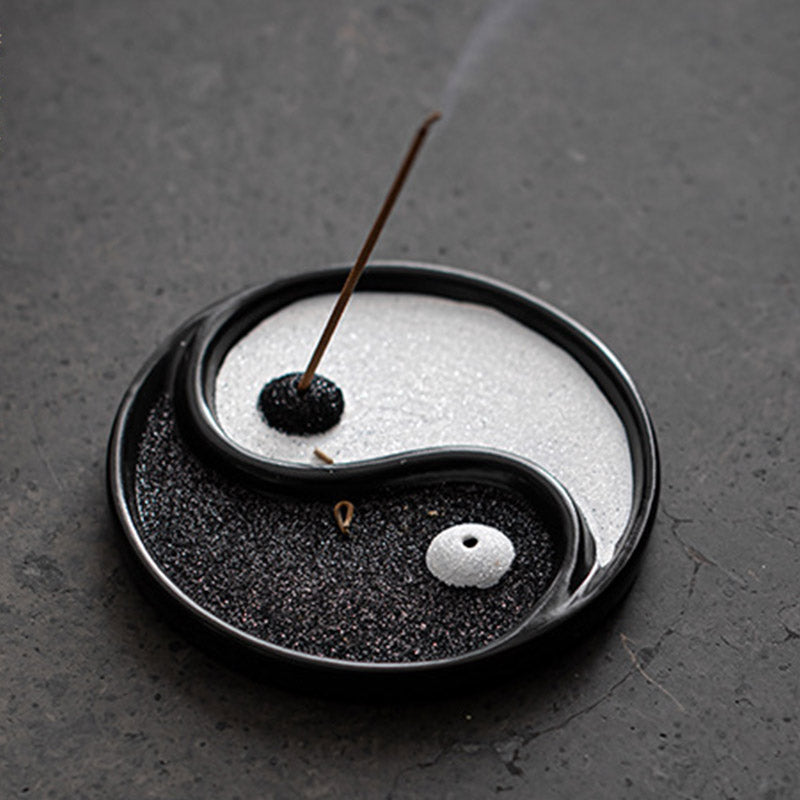 Buddha Stones Yin Yang Zen Balance Incense Holder Incense Burner BS 2