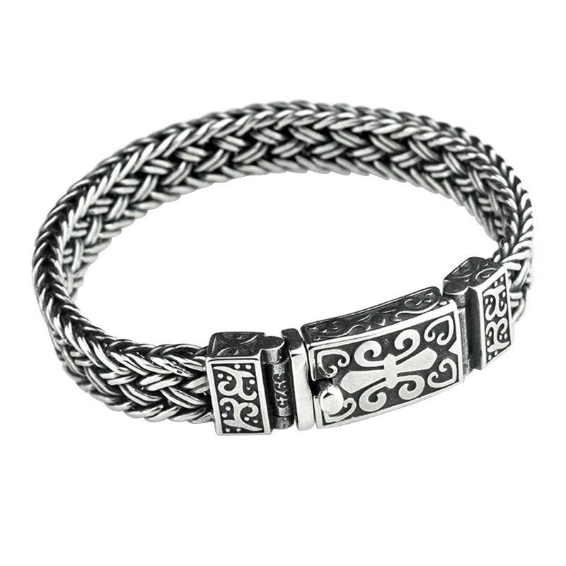 Buddha Stones Retro Vine Totem Pattern Braided Healing Chain Bracelet Bracelet BS 9