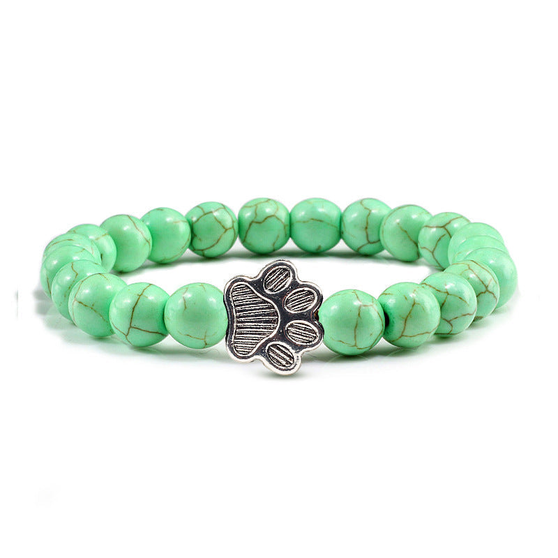 Buddha Stones “Save A Dog” Stone Bracelet - Light Green Beads - image 19
