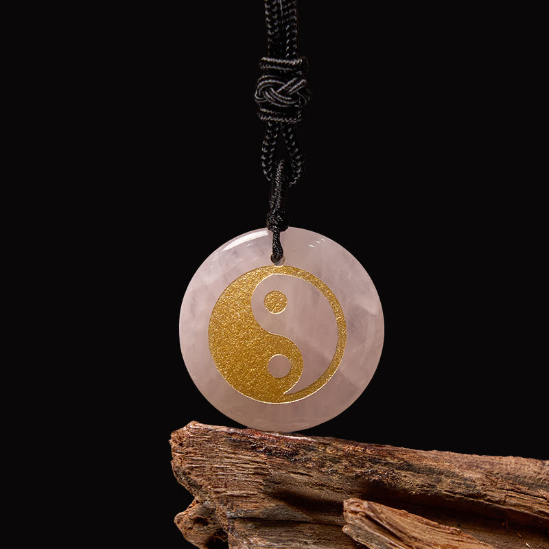 Buddha Stones Various Crystal Amethyst Tiger Eye Green Aventurine Yin Yang Spiritual Necklace Pendant Necklaces & Pendants BS 26
