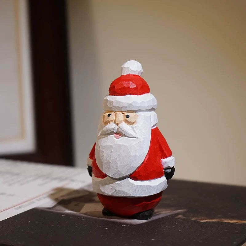 Adornos de Navidad de Madera Maciza Tallados a Mano