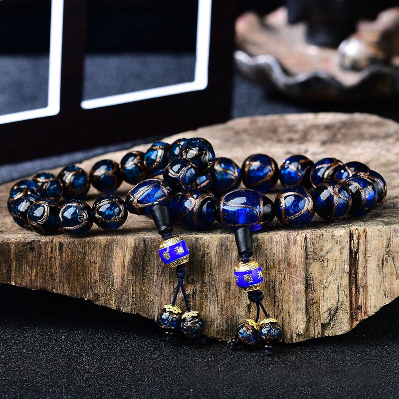 Buddha Stones Tibetan Dragon Vein Agate Healing Bracelet Bracelet BS 14