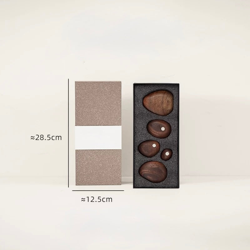 Balance Magnetic Wooden Stones – Handcrafted Solid Wood Balancing Sculpture
