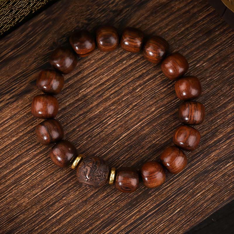 Buddha Stones Natural Rosewood Compassion Bracelet Bracelet BS 2