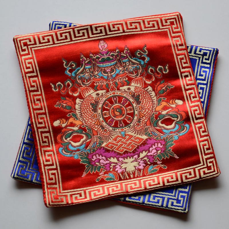 Buddha Stones Prayer Altar Mat Healing Meditation Vajra Auspicious Symbols Prayer Altar BS 1