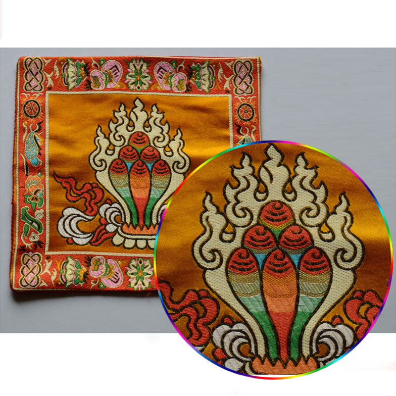 Buddha Stones Prayer Altar Mat Healing Meditation Vajra Auspicious Symbols Prayer Altar BS 4