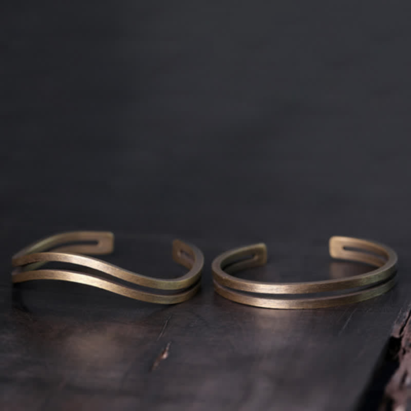 Buddha Stones Rustic Copper Luck Viking Cuff Bracelet Bracelet Bangle BS 15