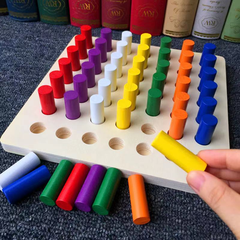 Bloques de cilindros de madera Montessori - Los mejores juguetes Montessori