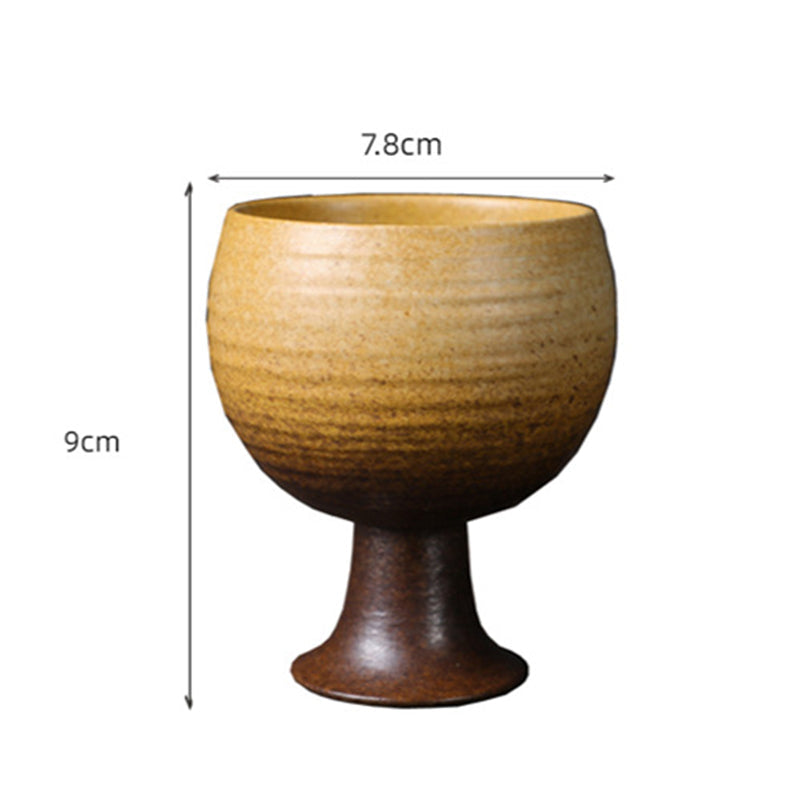 Buddha Stones Small Capacity Goblet Design Ceramic Wine Coffee Mug Tea Coffee Cup 170ml Coffee Mug BS 5