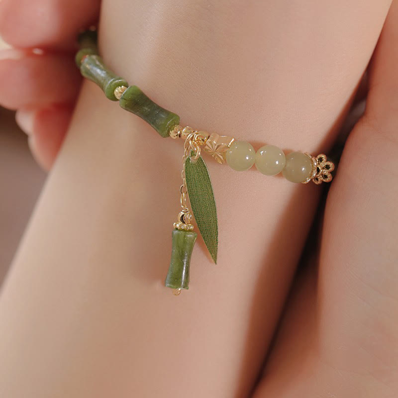 FREE Today: Keep Alive Jade Bamboo Pattern Luck Abundance Bracelet FREE FREE 1