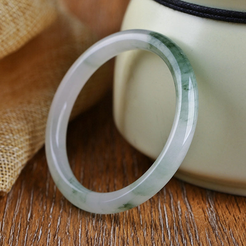 Buddha Stones Natural Jade Abundance Protection Bracelet Bangle Bracelet Bangle BS 66mm