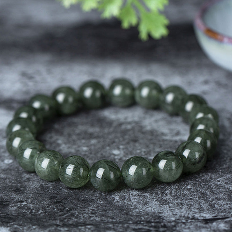 Buddha Stones Natural Green Crystal Blessing Wealth Bracelet - image 13