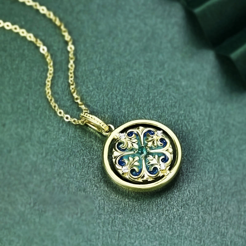 Buddha Stones 925 Sterling Silver Lotus Flower Floral Zircon Enlightenment Rotatable Necklace Pendant Necklaces & Pendants BS 3