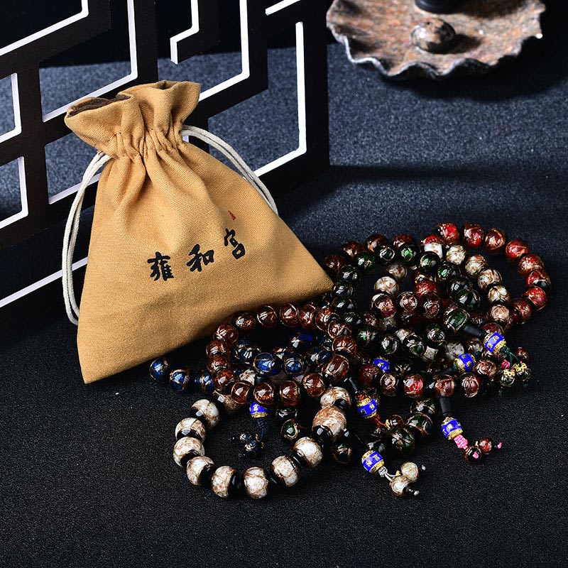 Buddha Stones Tibetan Dragon Vein Agate Healing Bracelet Bracelet BS 4