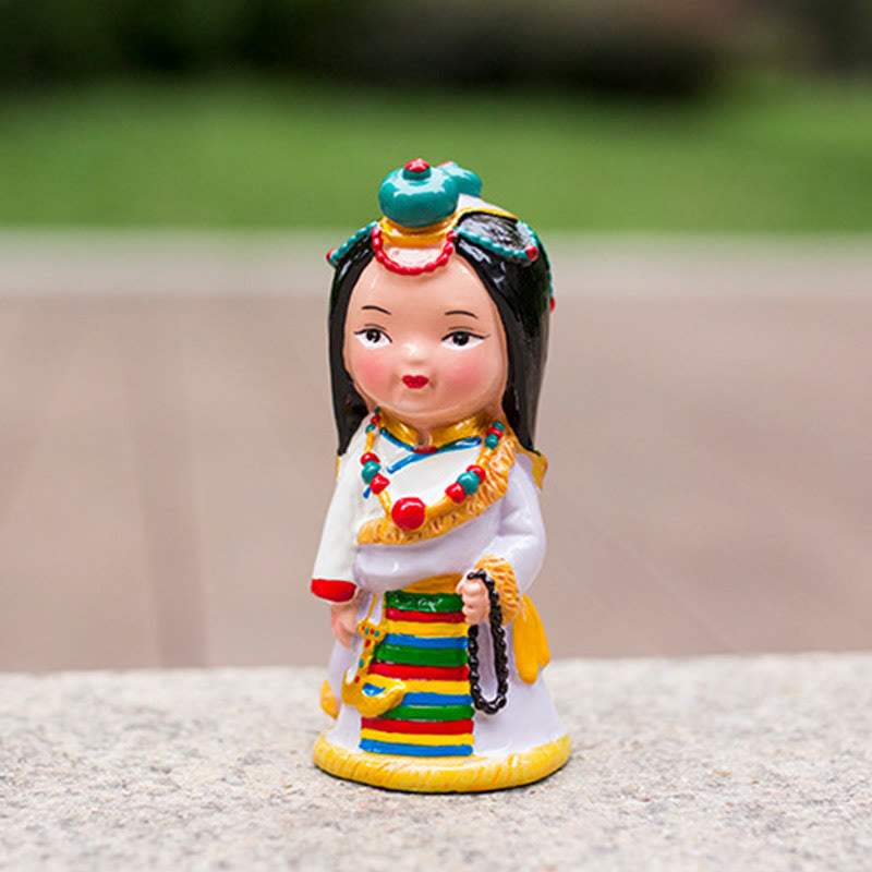 Buddha Stones Hand Painted Tibetan Figures Creative Home Office Car Decoration Ornament Desk Decoration BS 18
