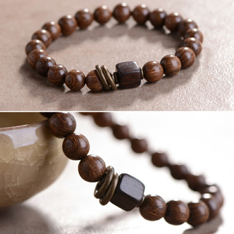 Buddha Stones Phoebe Zhennan Wood Spirituality Bracelet Bracelet BS 5