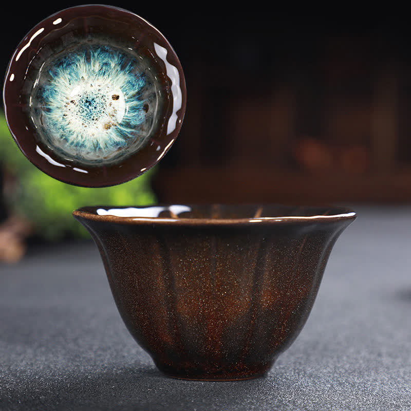 Buddha Stones Colorful Ceramic Teacup Home Office Tea Cups - Sienna&Blue - image 88