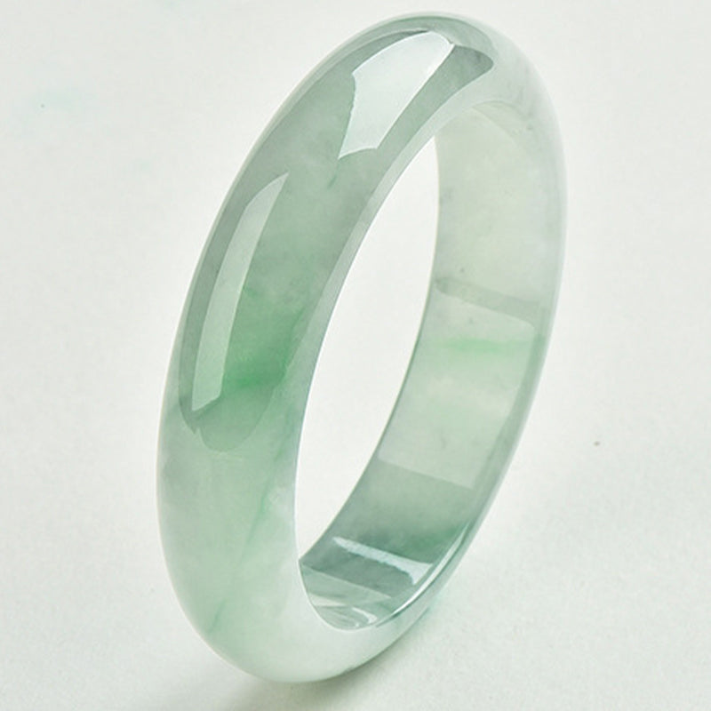Buddha Stones Natural Jade Prosperity Wealth Luck Bangle Bracelet Bracelet Cuff Bangle BS 3