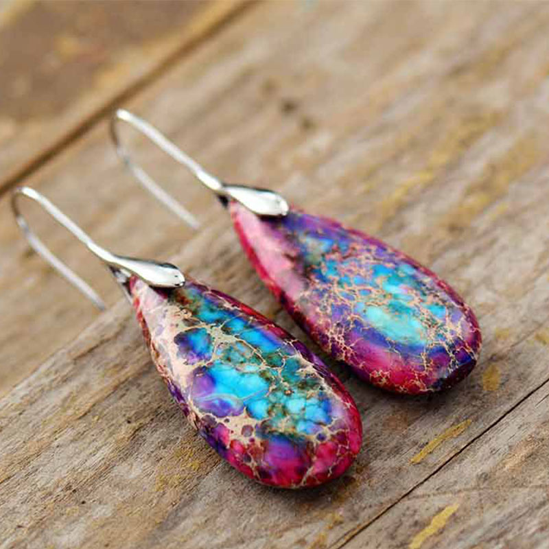 Buddha Stones Emperor Stone Crystal Happiness Earrings - image 6
