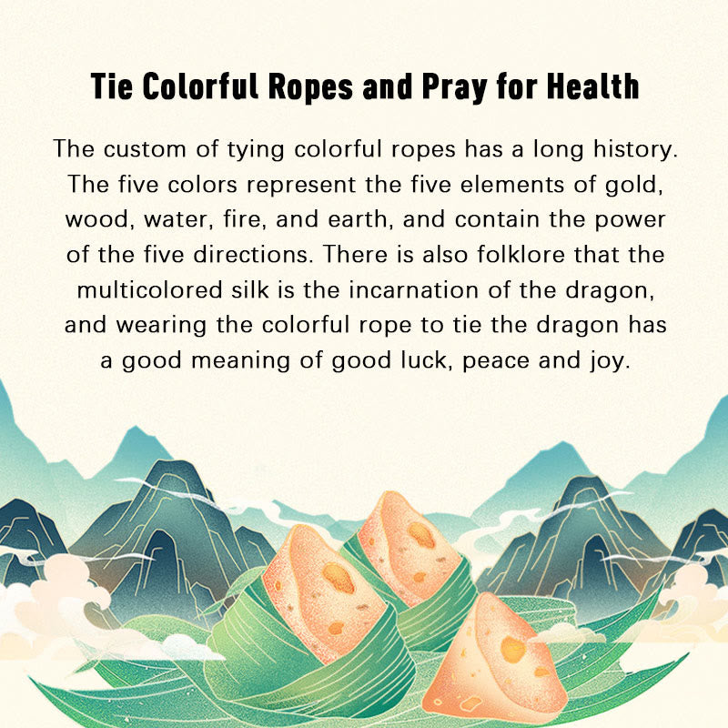 Buddha Stones 925 Sterling Silver Dragon Boat Festival Zongzi Pattern Luck Handmade Multicolored Rope Child Adult Bracelet Bracelet BS 5