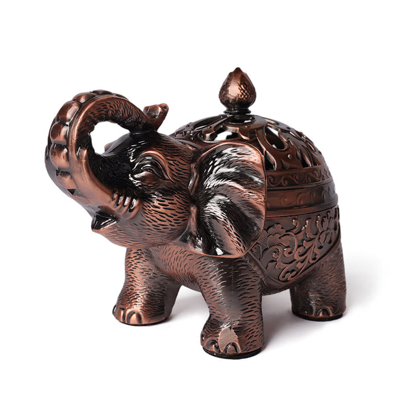 Buddha Stones Elephant Alloy Incense Holder Home Decoration Incense Burner Incense Burner BS 1