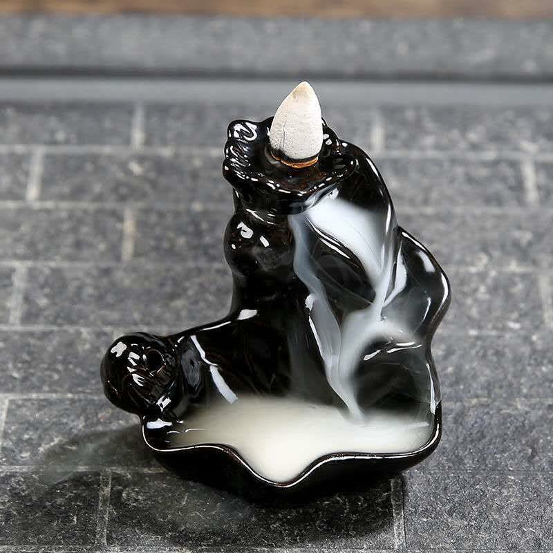 Handcrafted Waterfall Incense Holder Backflow Cone Ceramic Burner Incense Burner BS 3