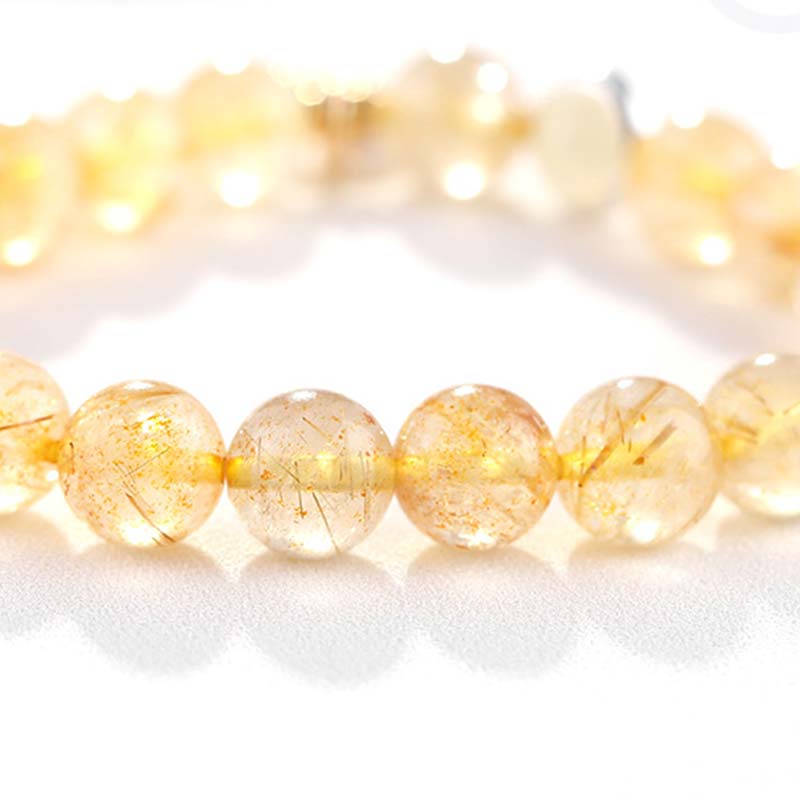 Citrine Luck Protection Moon Charm Bracelet Bracelet BS 8