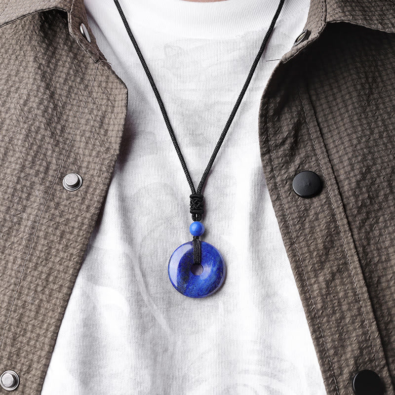 Buddha Stones Lucky Coin Pendant Healing Crystal Gemstone Necklace Necklaces & Pendants BS 29