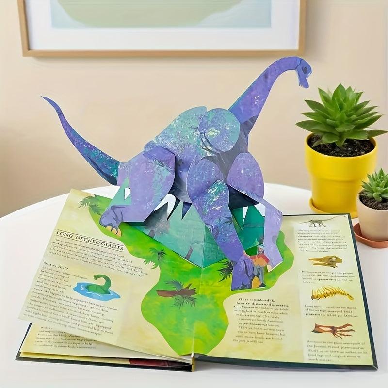 Fidtoy Enciclopedia interactiva desplegable de dinosaurios 3D para niños pequeños y niños