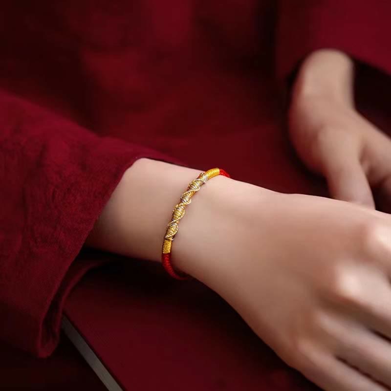 Buddha Stones 925 Sterling Silver Luck Strength Red String Protection Braid Bracelet Bracelet BS 4