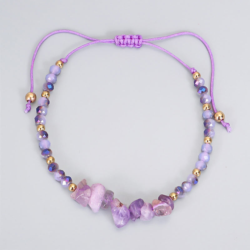 Buddha Stones Amethyst Purify Knit Bracelet Bracelet BS 1