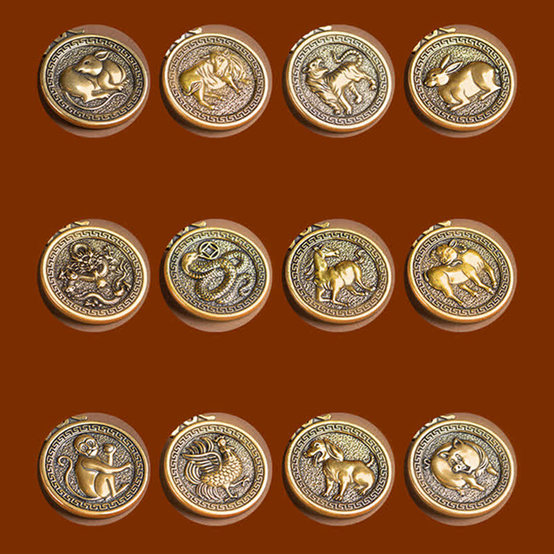 12 Chinese Zodiac Blessing Wealth Fortune Necklace Pendant Necklaces & Pendants BS 27