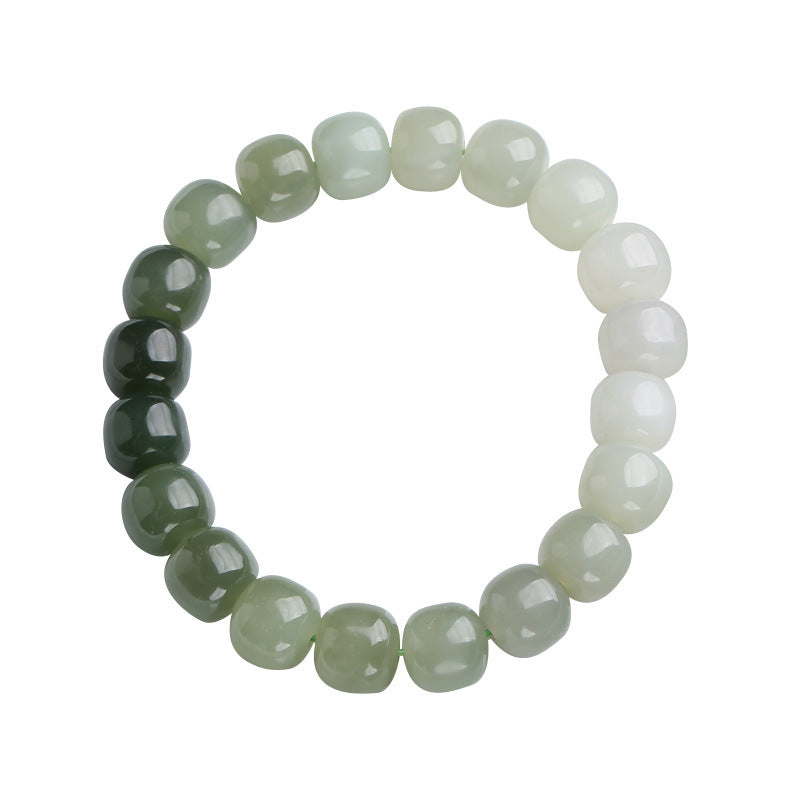 Buddha Stones Gradient Jade Luck Blessing Bracelet Bracelet BS 5