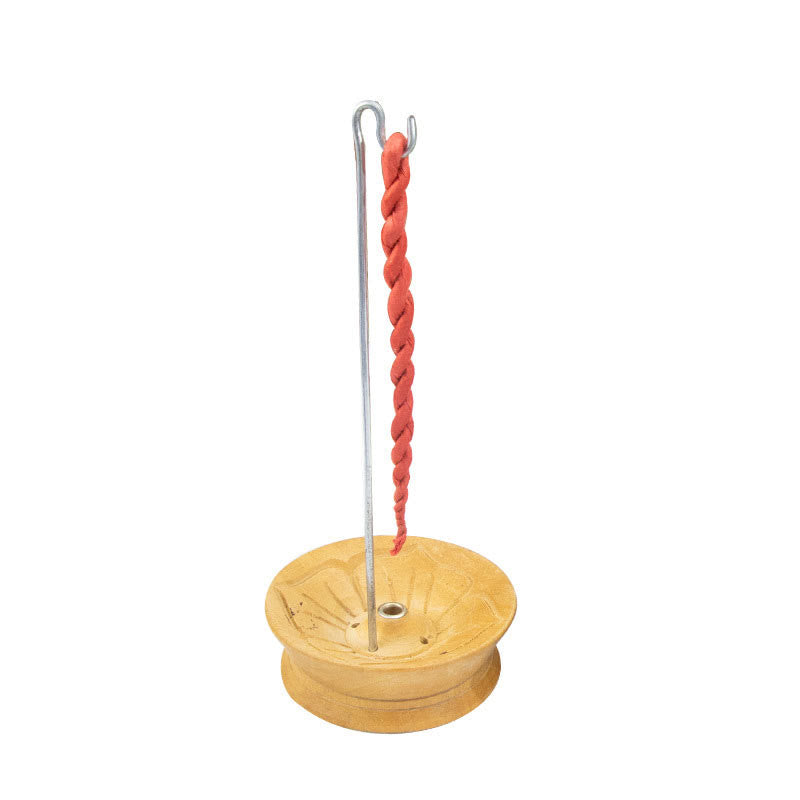 Buddha Stones Nepal Rope Incense Purify Healing Meditation Incense - Lotus Wooden Incense Rope Holder - image 15