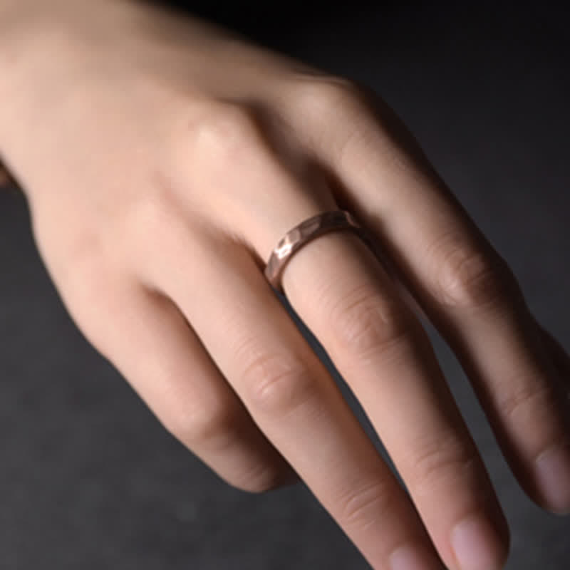 Buddha Stones Tibetan Simple Design Copper Wealth Ring Ring BS 3