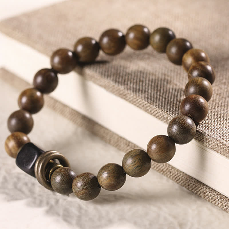 Buddha Stones Tibetan Green Sandalwood Crystal Soothing Peace Bracelet Bracelet BS 6