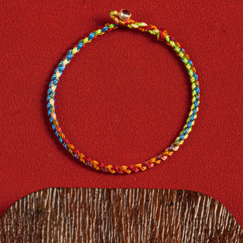 Buddha Stones "May you be blessed with peace and safety in all four seasons" Lucky Multicolored Bracelet Bracelet BS 10