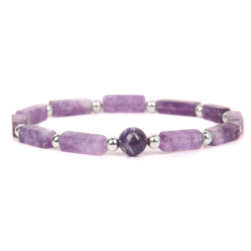 Buddha Stones Natural Crystal Amethyst Tiger Eye Spiritual Balance Bracelet Bracelet BS Amethyst