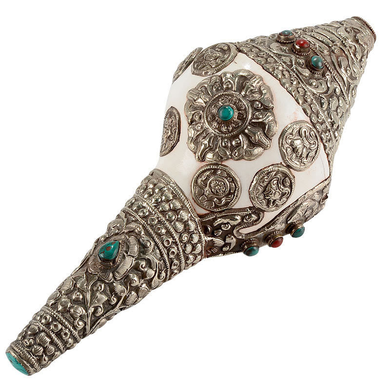 Buddha Stones Tibetan Natural Shankha Conch Shell Seashell Wealth Lucky Home Decoration Decorations BS 17