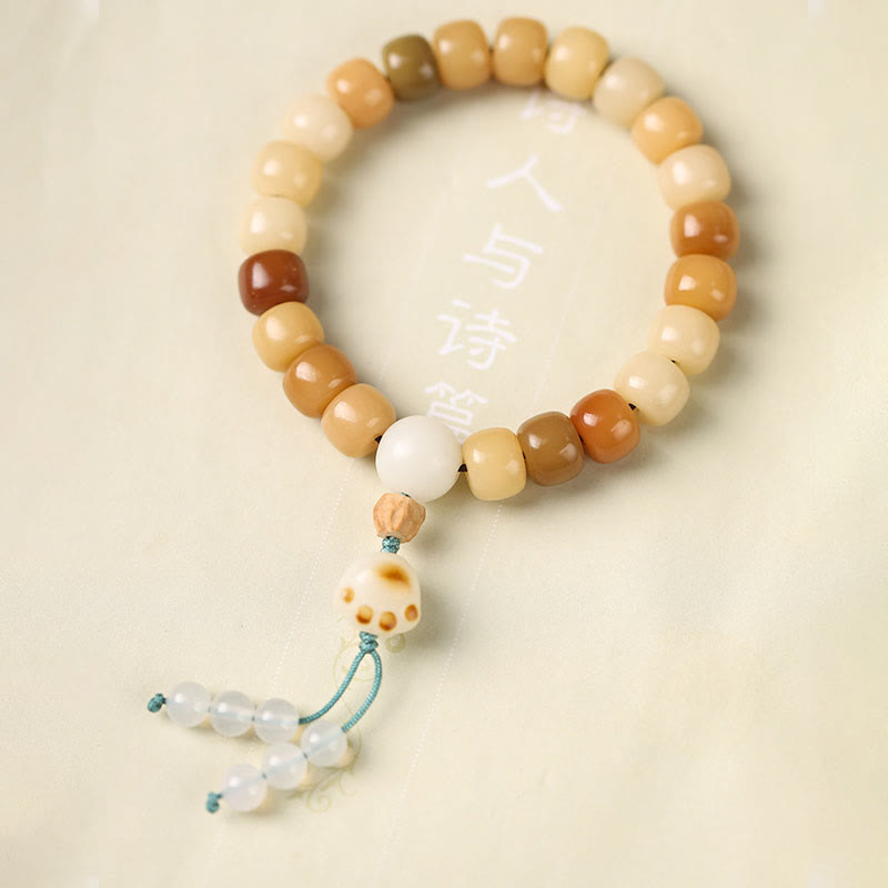 Buddha Stones Natural Bodhi Seed The Lord of the Corpse Forest Om Mani Padme Hum Wisdom Bracelet Bracelet BS 18