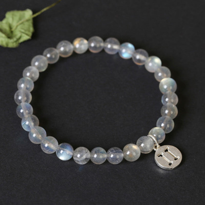 12 Constellations of the Zodiac Moonstone Charming Bracelet Bracelet BS main