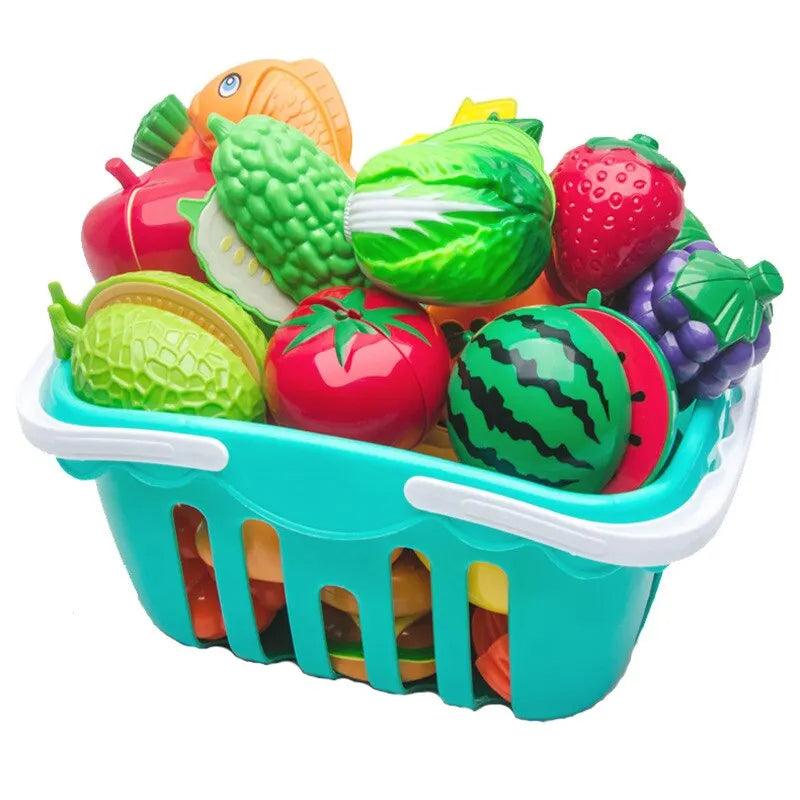 Fidtoy Ensemble de jouets fruits et légumes à découper – Jouet de cuisine pour tout-petits