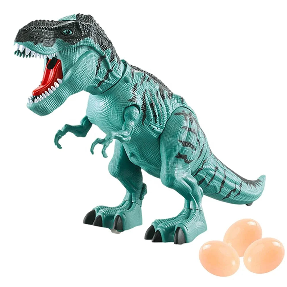 Fidtoy Jouet Dinosaure T-Rex Marcheur pour Enfants – Robot Dinosaure Interactif Pondant des Œufs avec Son Rugissant, Projection 3D, Jet de Brume d'Eau, Yeux Lumineux et Alimentation par Piles AA