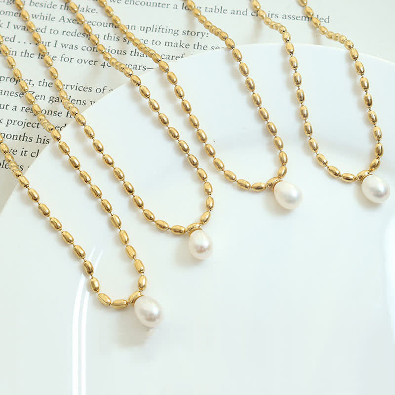 Buddha Stones Pearl Bead Peace Necklace Pendant Necklaces & Pendants BS 8